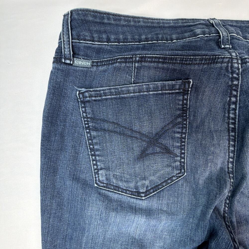 Cinch Lynden Jeans Womens 33/15L Blue Flare High Rise Stretch Denim MJ81454071 - Picture 11 of 11